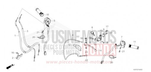 LEVIER DE GUIDON/COMMUTATEUR/CABLE Z125MAN de 2022